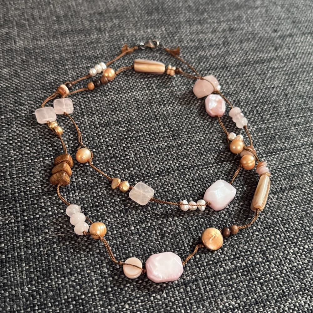 Retired Silpada Rose Quartz Necklace